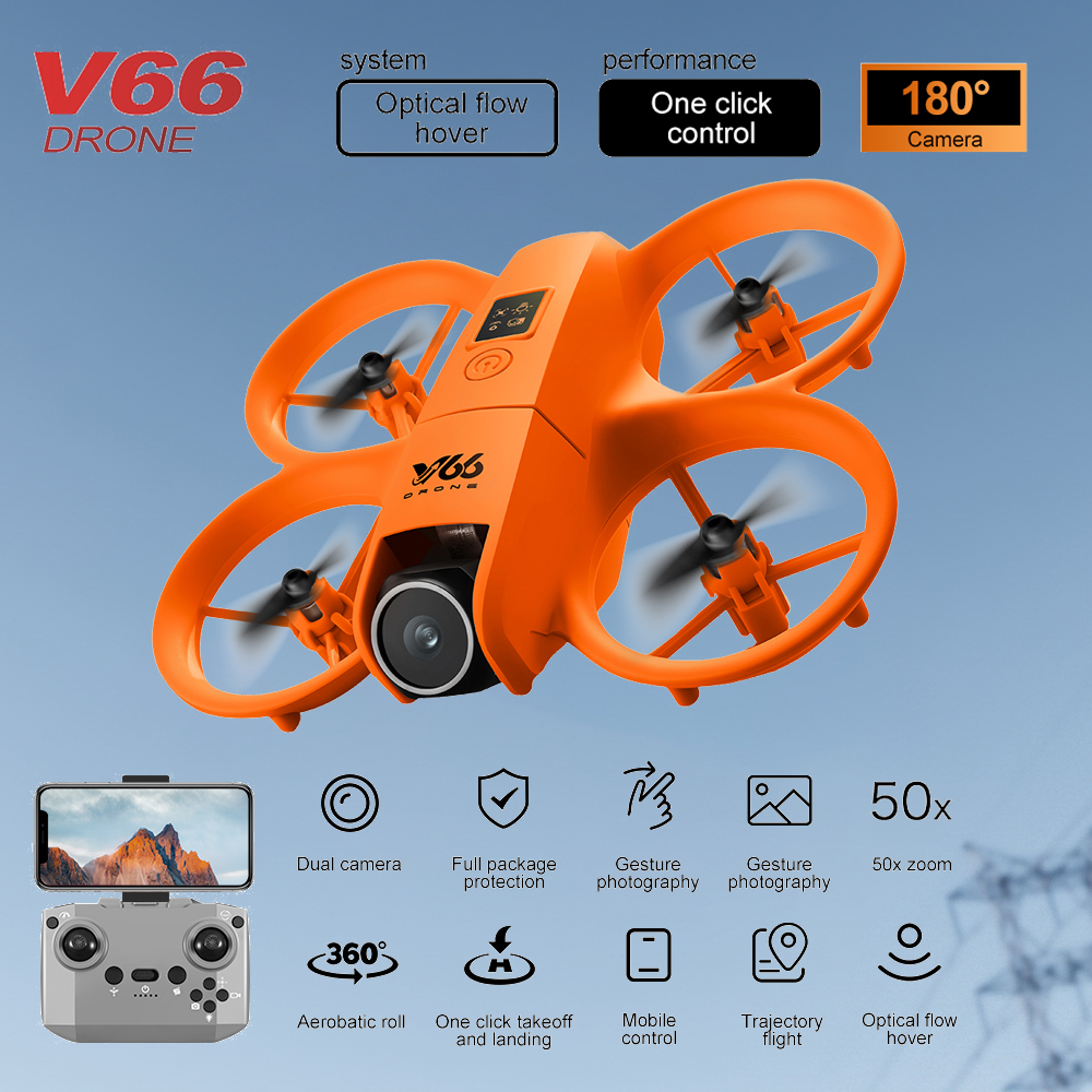 Drone Kit Tricopter - V66 Mini Drone 4k HD Camera