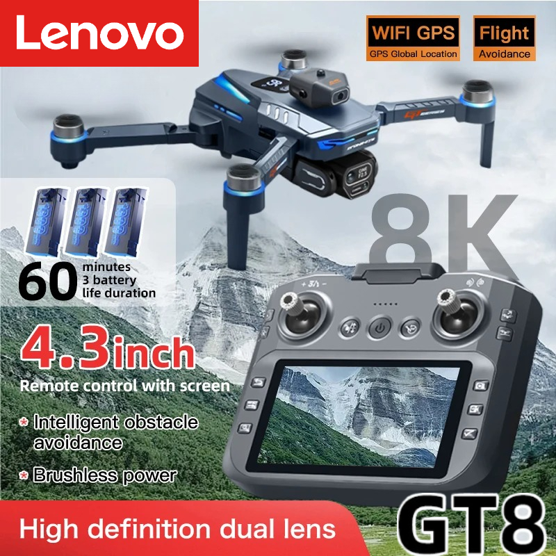 Lenovo GT8 Drone 8K Profession - Drone Kit Professional recension och pris