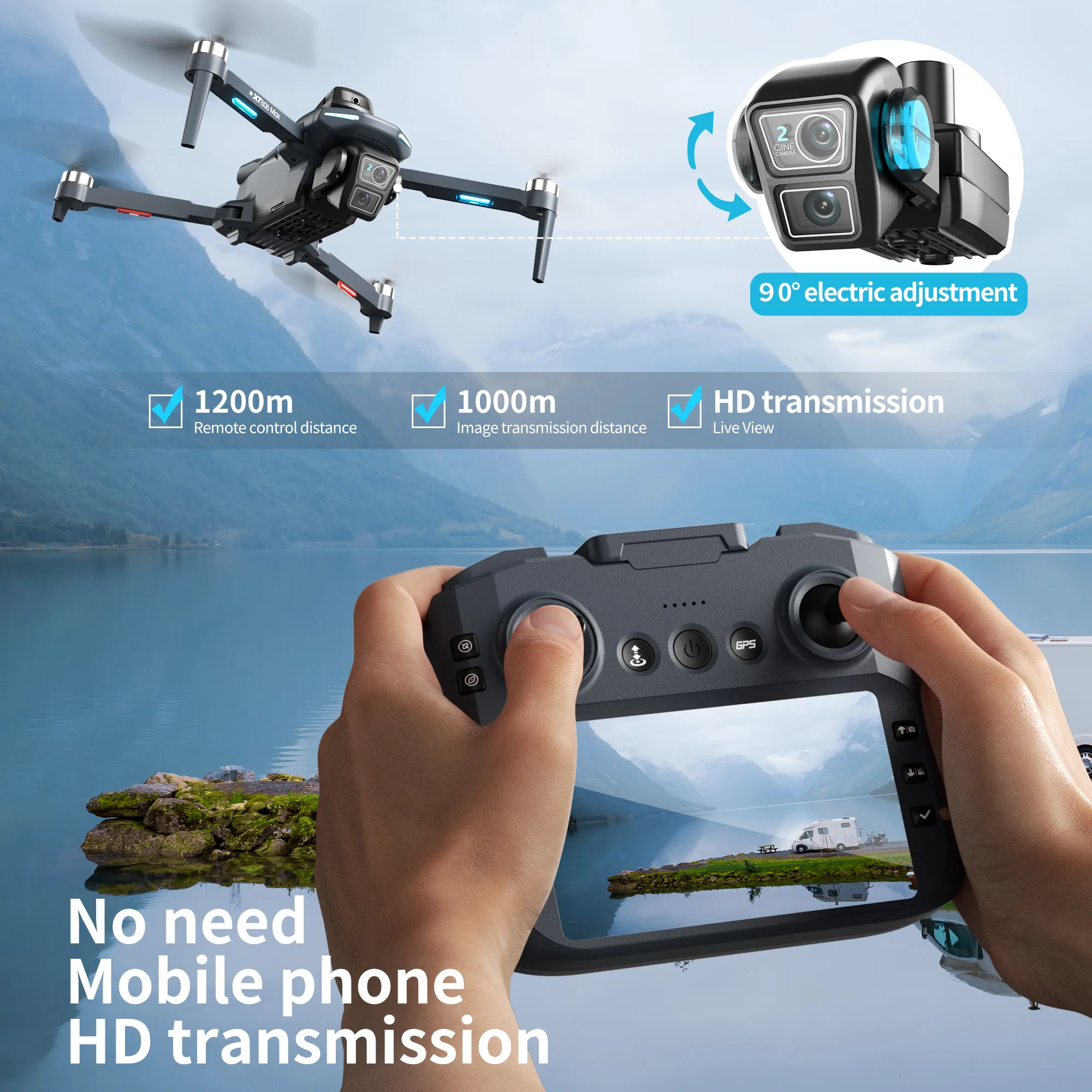 Lenovo XT606 MAX GPS Drone 4k  - Drone Kit Professional recension och pris